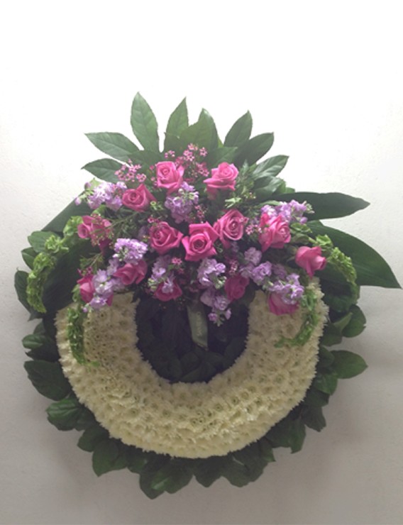PINK AND LAVENDER WREATH