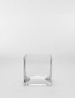 SQUARE GLASS VASE SMALL