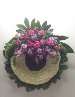PINK AND LAVENDER WREATH