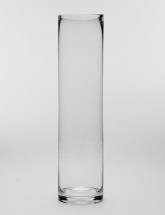 CYLINDRICAL GLASS VASE